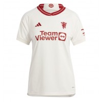 Camisa de Futebol Manchester United Marcus Rashford #10 Equipamento Alternativo Mulheres 2023-24 Manga Curta